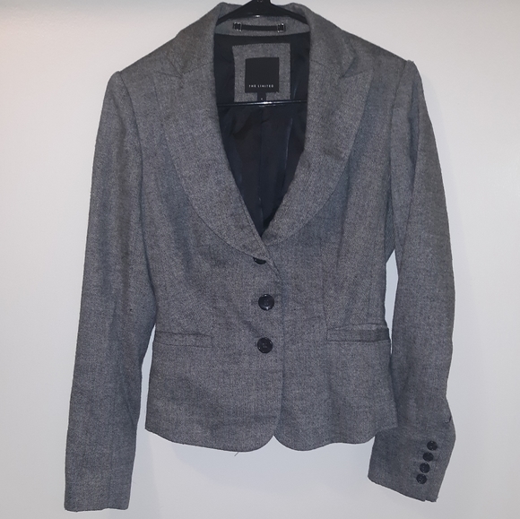 The Limited Jackets & Blazers - The Limited Grey Buttoned Blazer with Pocket
